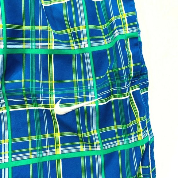Nike Plaid Board Shorts Swim Trunks Longer‎ Length - Picture 3 of 12